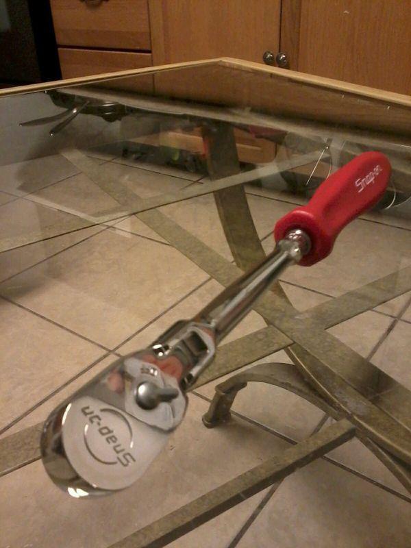 SNAP ON RED HARD HANDLE FLEX HEAD RATCHET THLFD72, US $125.00, image 2