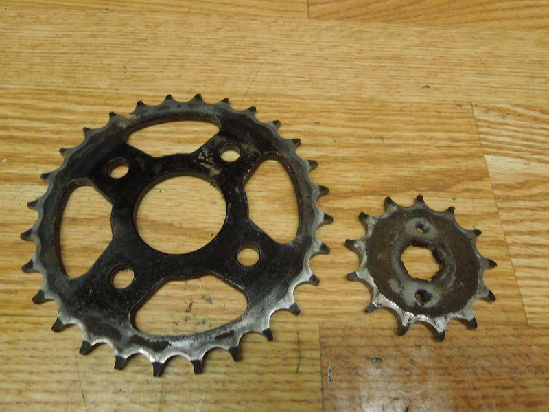 Yamaha raptor 90 oem front & rear sprockets #47b239