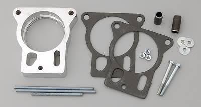Trans-dapt throttle body spacer swirl-torque aluminum 1" chevy pickup/suv/van ea