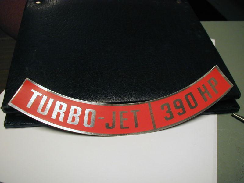 Buy GM Air Cleaner decals 390 Turbo Jet Factory originals, narrow in ...