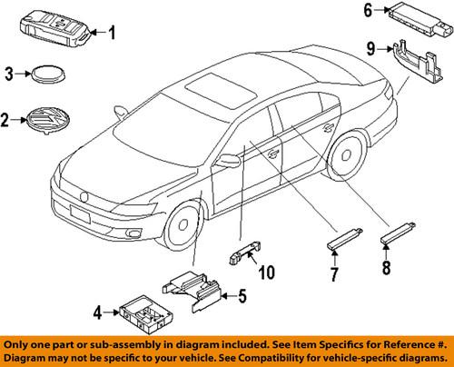Volkswagen oem 5k0962131 keyless entry-antenna