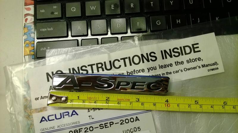 Acura tl rsx a-spec a emblem badge brand new genuine honda