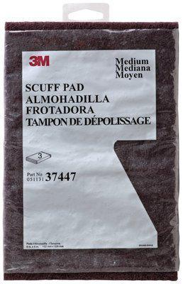 3m 37447 (red) scotch-brite general purpose hand pad-3 pads per pack