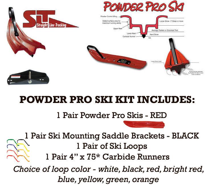 Yamaha 2001-12 viper, rx-1  slp powder pro red skis mnts carbs