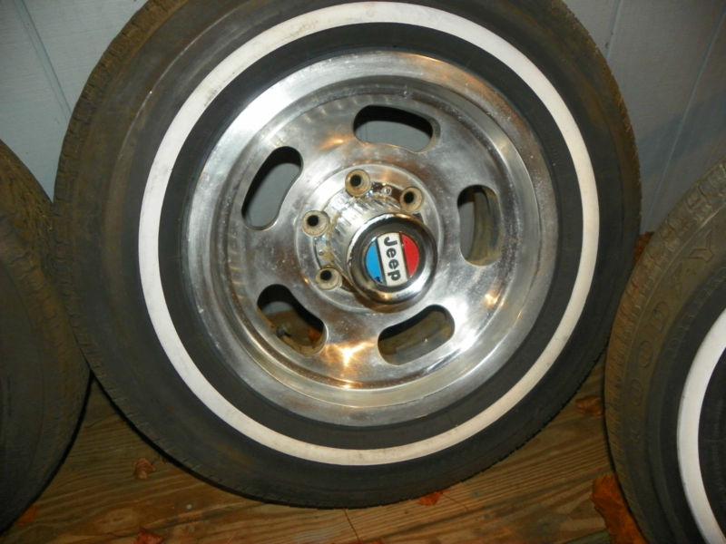 Find Set of 4 OEM Alloy Slotted Wheels AMC Jeep Renegade CJ5 Wagoneer