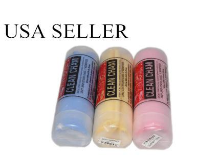 High density synthetic-chamois clean cham, yellow/pink/blue