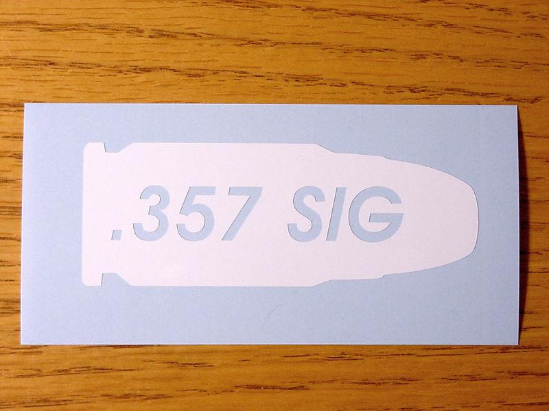 .357 sig bullet pistol handun ammo box gun safe decal