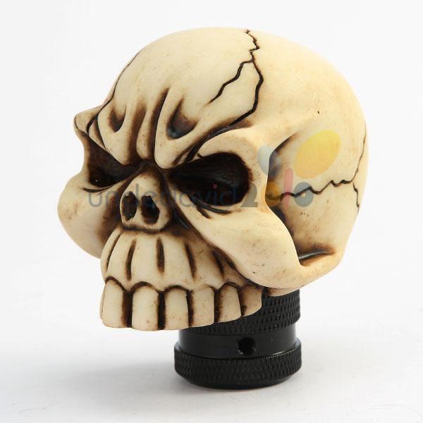 Universal lifelike human skull head stick shifter gear shift knob car truck diy