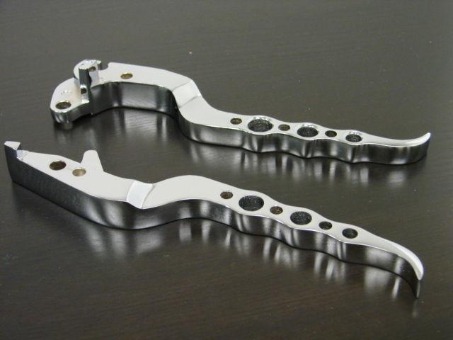Chrome billet brake clutch levers for suzuki gsxr 600 97-03 750 96-03 1000 01-04
