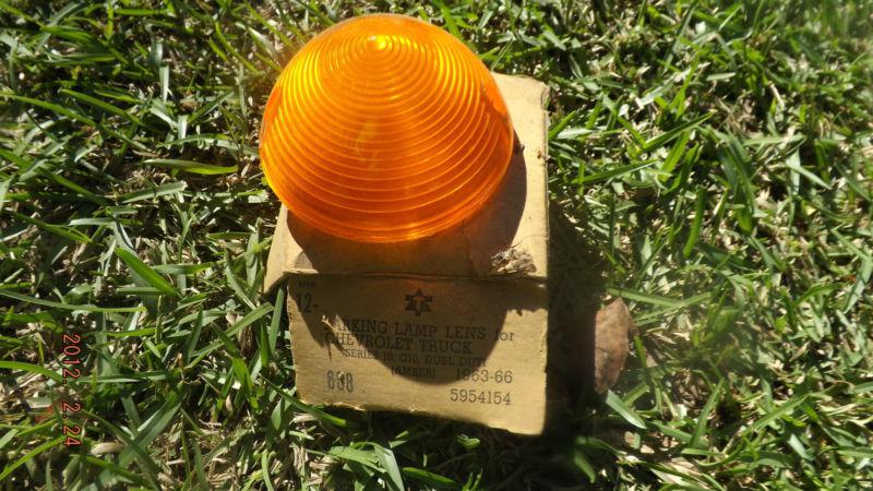 Nos 63 64 65 66 chevrolet amber parking light lens rat rod nice!!!! nr