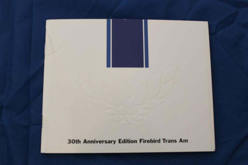 Find 1999 30th Anniversary Trans Am Sales Brochure in Utica, Michigan