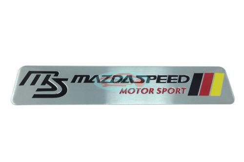 Metal rear side motor sport emblem badge sticker for ms mazda speed mazdaspeed 