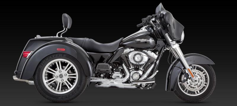 Vance & hines deluxe slip-on exhaust 09-12 harley davidson fl trike models