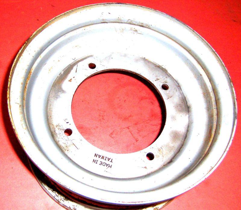 1987 yamaha yfm350 warrior front wheel steel itp wheel rare oem part straight