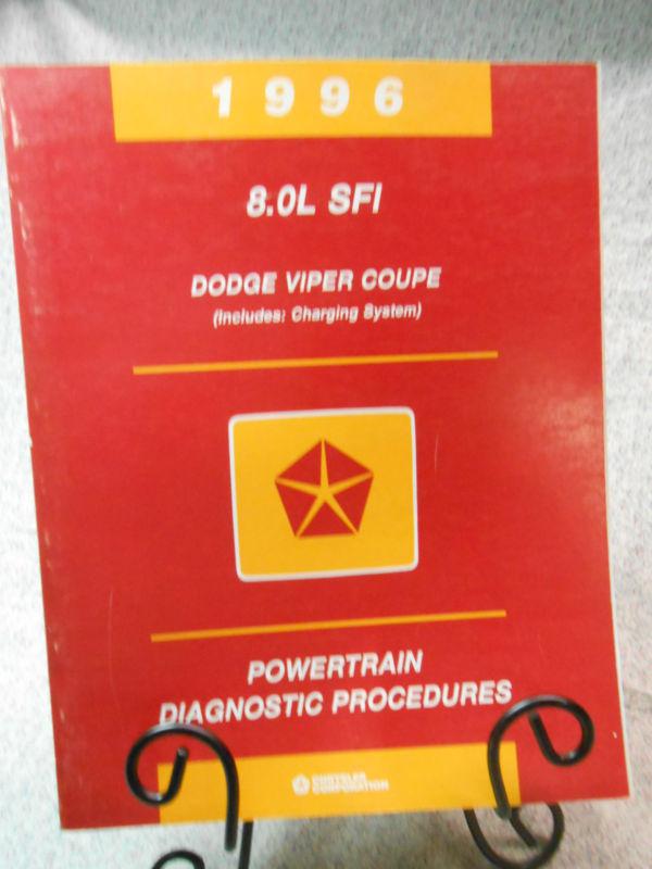 1996 dodge viper 8.0 sfi coupe powertrain + charging manual  oem dealer new