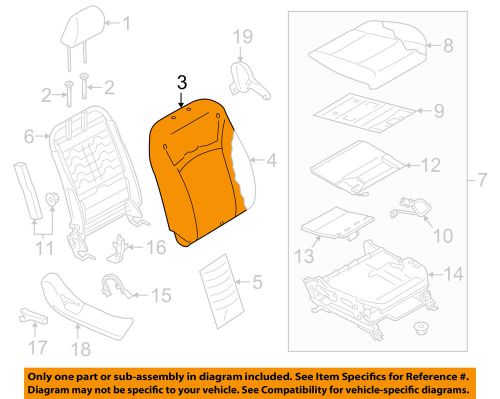Subaru 64150al00bvh seat back cover