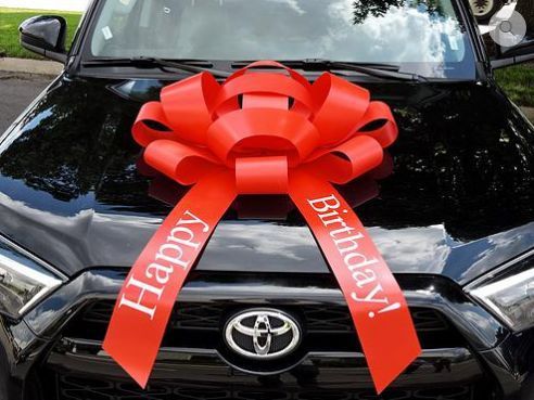 Happy birthday car bow - giant bow - magnetic backing - car bow