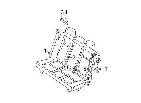 Chrysler oem  seat belt lap and shoulder belt 0zf33bd5af image 1
