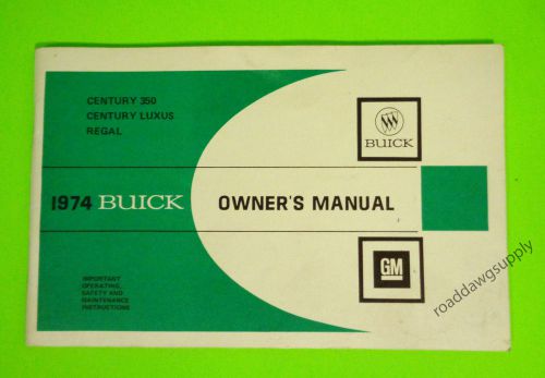 1974 buick century 350 luxus regal owners manual owner's guide book