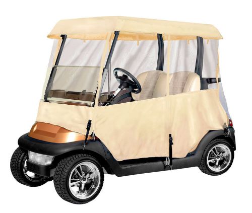 Armor shield 2 passenger golf cart 4 sided tan color enclosure new