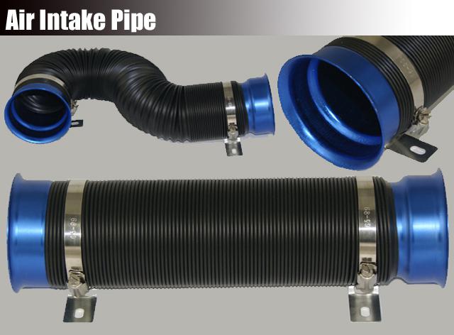 3" universal adjustable flexible turbo air intake inlet duct tube pipe hose blue