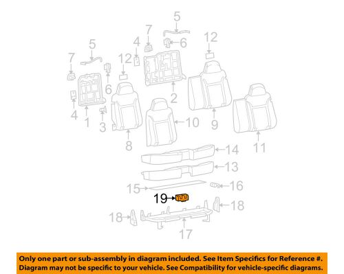 Gm oem rear seat-cup holder 19256630
