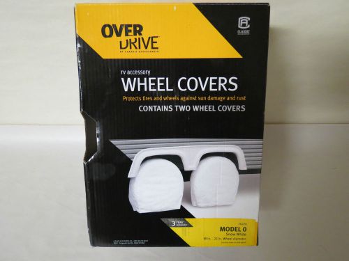 Classic accessories 76220 rv wheel &amp; tire storage covers 19-22" mod o snow white
