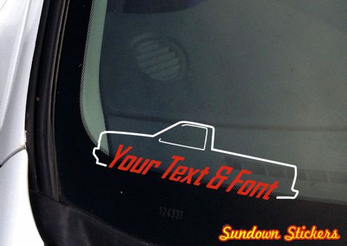 2x custom your text car sticker - for chevrolet c1500 single cab pickup 88-2000