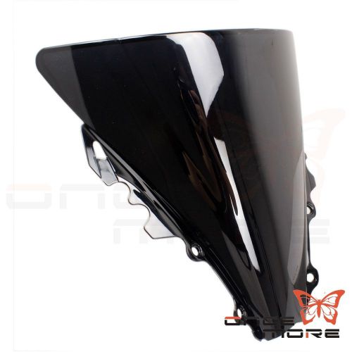 Black double bubble windscreen windshield for 06-07 yamaha yzf r6 wind screen