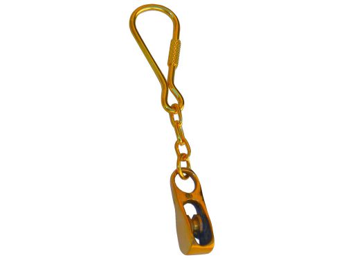 Marine nautical brass block key chain for boat, gift – five oceans