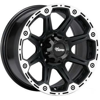16x8 black dick cepek torque  6x5.5  wheels toyo open country at ii 245/70/16