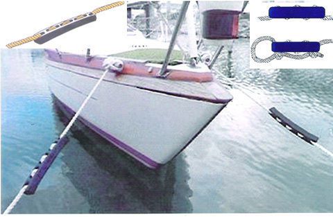 Mooring snubber made in sweden (1 pair 2 pcs) 10" 1/2"-3/4" special offer