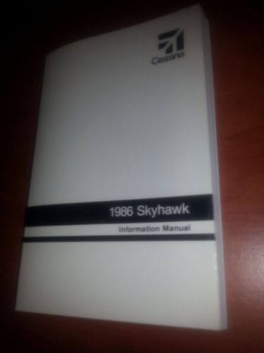 1986 cessna skyhawk airplane pilot information manual