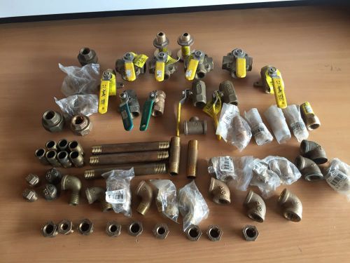 (51) bronze marine fittings ---1/2&#034;---sold as lot (groco, perko, apollo, etc.)