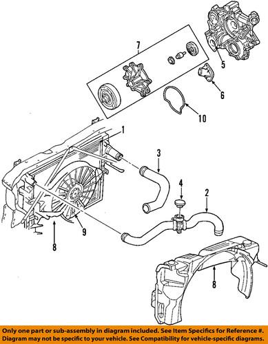 Dodge oem 52028813ac radiator coolant hose/lower radiator hose