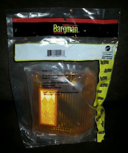 [34-86-712] bargman #86 series amber replacement lens for wraparound light on rv