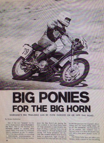 1971 kawasaki bighorn 350 hop up for road racing article 15 photo steps 5 pages