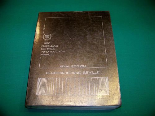1986 cadillac eldorado / seville oem service repair information shop manual