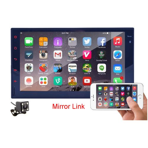 7" 2din car stereo gps android 4.4 os 3g wifi radio mirror link quad a9 + camera