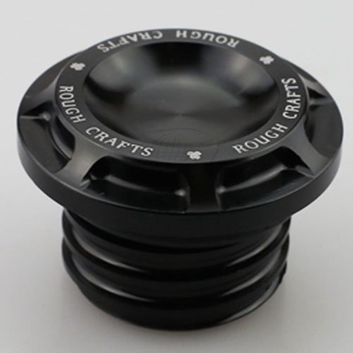Find Black CNC Rough Crafts Fuel Tank Gas Cap Harley Sportster Dyna