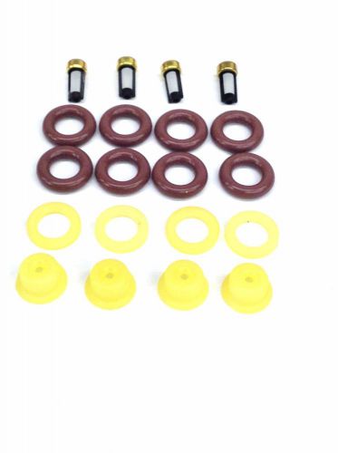 Fuel injector repair kit o-rings, caps, spacer filters 89-90 saab 900 2.0l l4