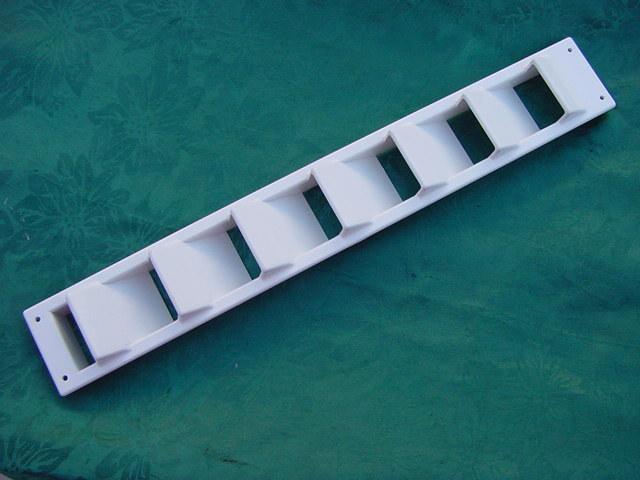 White boat vent louver 2-1/2" x 17-1/4"  carver part #6503100
