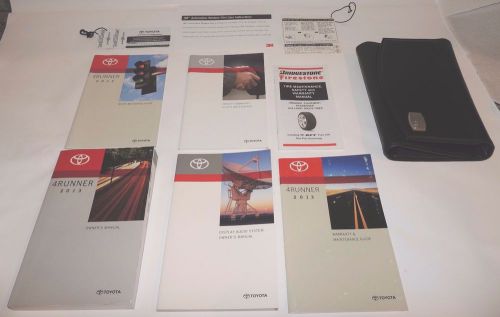 2013 toyota $ runner owners manual with audio system manual and case