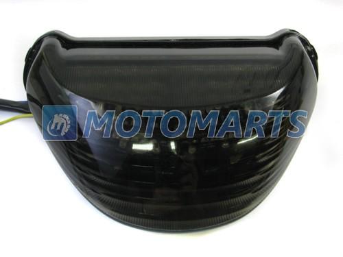 Smoke led tail light for kawasaki ninja zx12 zx12r 00-05 with turn signal int.