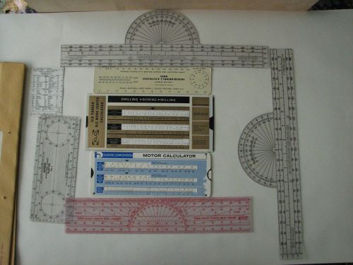 Various calculators and plotters for motors, mills and aircraft