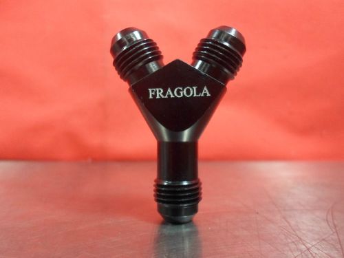 Fragola 900606 black aluminum 6an billet flare to flare y-fitting