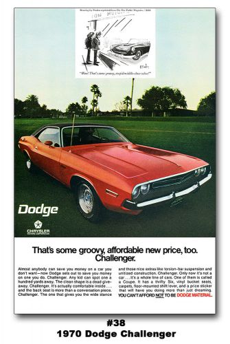 24x36 1971 dodge challenger ad brochure poster mancave art r/t t/a 440 426 hemi