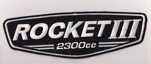 Triumph motorcycles 11 inch large rocket 111 patch black and white