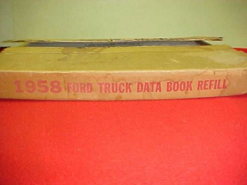 1958 ford truck pickup f 100 250 350 original data book dealer sales album 58