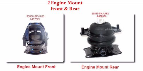 2 engine mount front &amp; rear fits: honda odyssey 2005-2007 v-6 3.5l with sensor